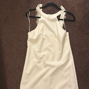 Lulu’s white halter swing line dress